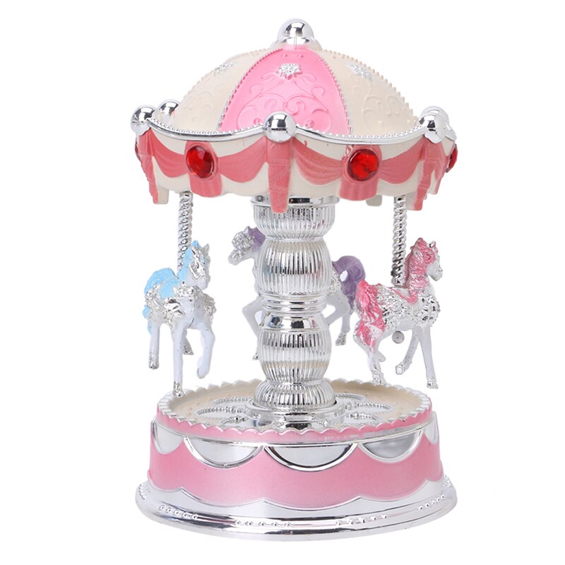 Carousel Music Box Merry Go Round Musical Plays Toy Kid Wedding Home Decor