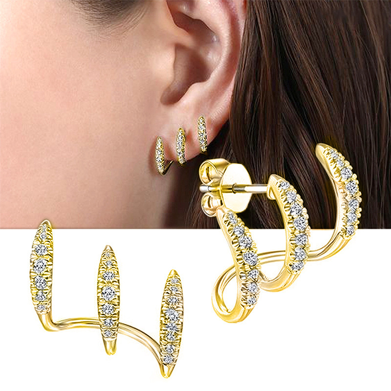 Y2K gotisch Strass Kreuz Ohrringe Kpop Zirkon Kreuz Tropfen Ohrring für Frauen Grunge Egirl Ohrringe Schmuck Zubehör: Hellgelb Gold Farbe