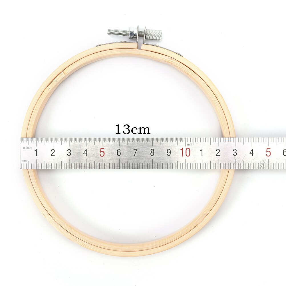 Bambus træ broderi ring ringe broderi hoop ramme sæt til gør-det-selv-korssting nåle håndværksværktøj dia 8cm-40cm: 13cm