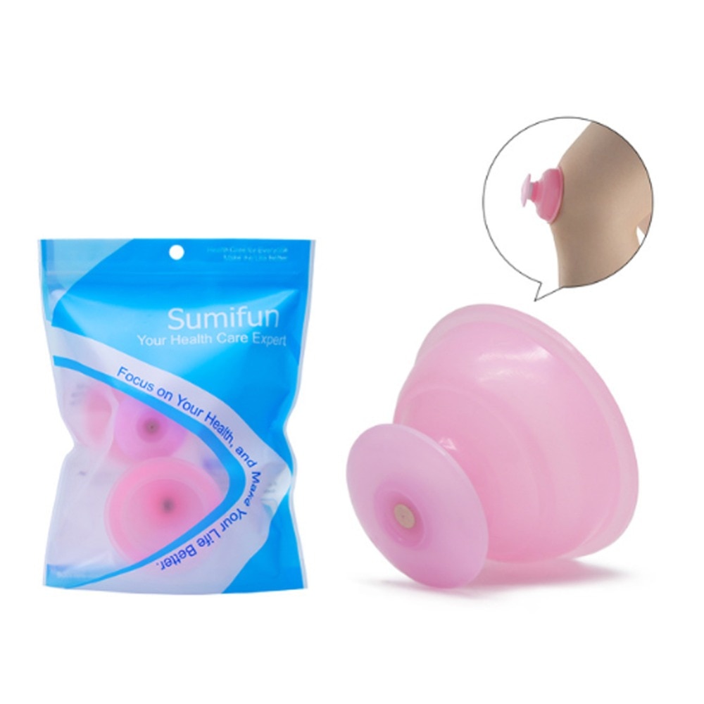 1Pc Siliconen Vacuüm Cupping Ventosas Massage Body Cups Ventouse Anti Cellulitis Gewichtsverlies Cupping Apparaat Roze