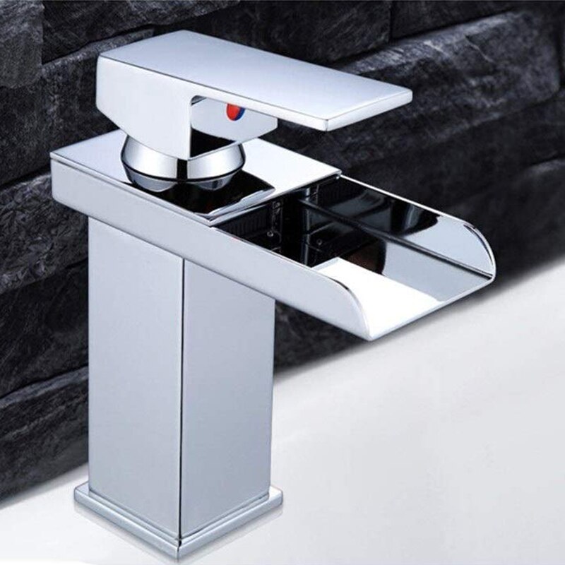Dek Mount Waterval Badkamer Kraan Vanity Wastafels Mengkraan Koud En