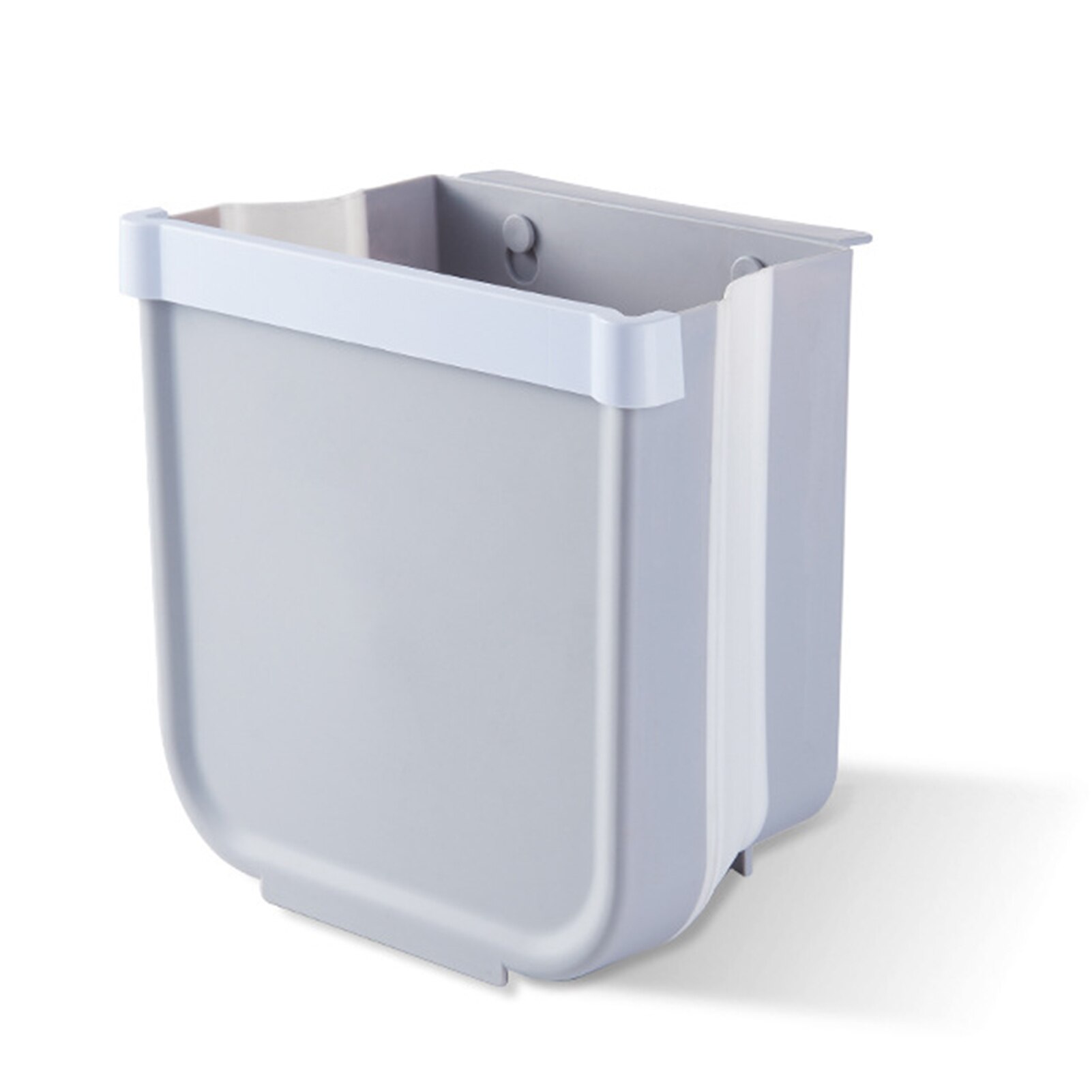 Trash Can Folding Trash Can Hanging ashcan simple style living room office Kitchen cleaning tool Dustbin durable Trash Can: Grey / 6L