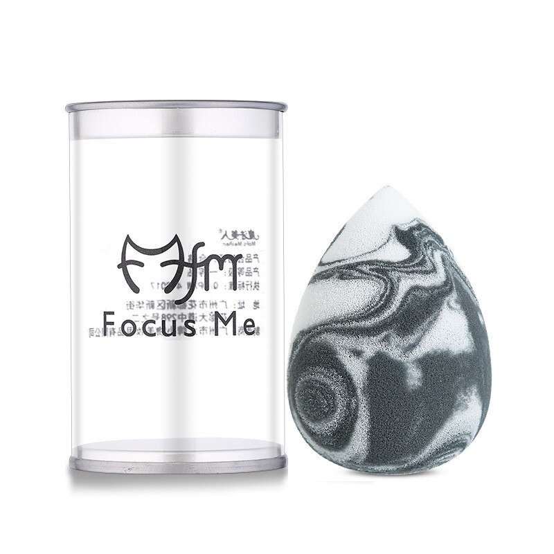 Make-up ei spons puff cosmetische microvezel spons ei foundation poeder make-up ei spons: Marmeren druppels