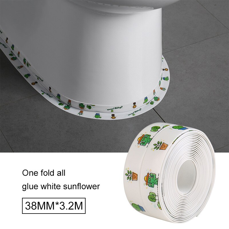 320*3.8cm taśma uszczelniająca robić wanny łazienka taśma uszczelniająca samoprzylepna klej pcv wodoodporna taśma uszczelniająca ochraniacz na krawędzie klej akrylowy: 03