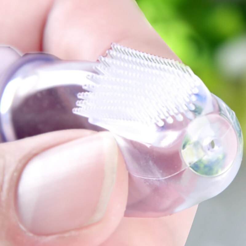 Baby kæledyr silikone fingersæt tandbørste sikkerhed silikone tunge børste rengøringsbørste baby mælk tandbørste