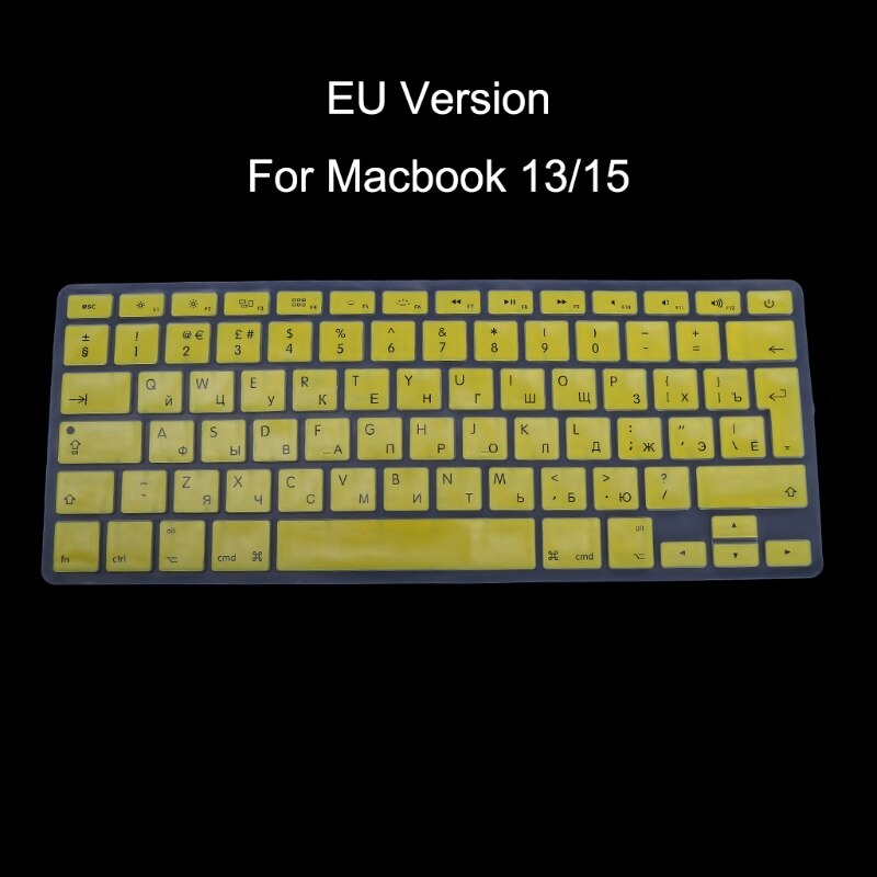 EU Version Russian Keyboard Silicone Skin Cover For Apple Macbook Air Pro 13 15