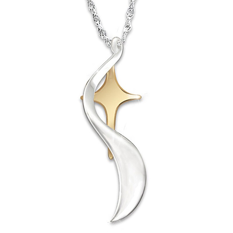 SUMENG moda scintillante impronte da donna croce incisa collana fidanzamento gioielli da sposa ciondolo collana gioielli regali