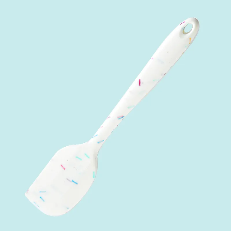 Color Dot Silicone Kitchenware Long Handle Soup Spoon Colander Frying Spatula Egg Beater Household Baking Cooking Tools