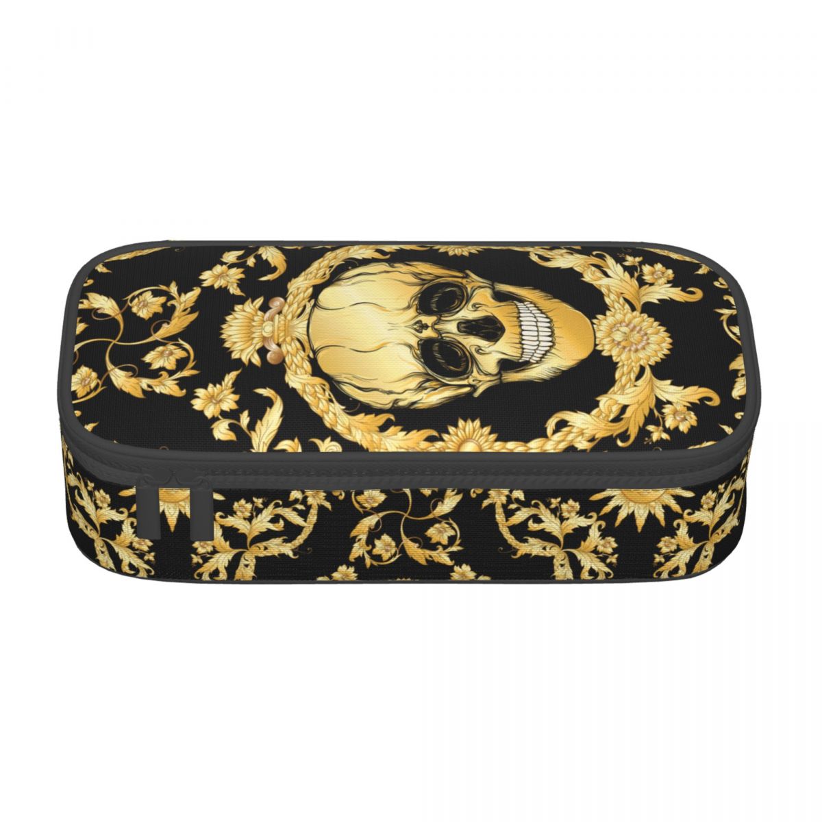 Custom Luxury European Baroque Art Pencil Cases for Girl Boy Large Storage Pen Box Bag Stationery