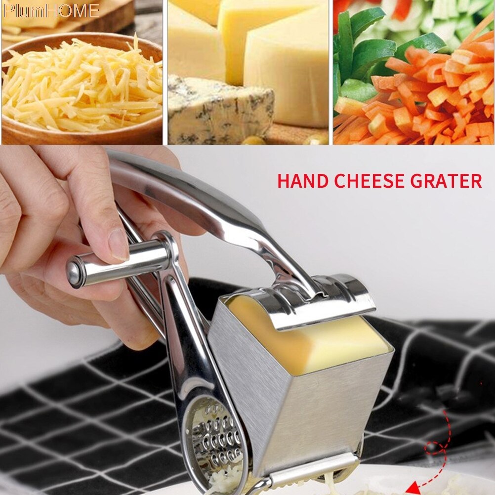 Stainless Steel Hand Crank Rotary Cheese Grater Vegetable Chopper Shredder 430 stainless steel