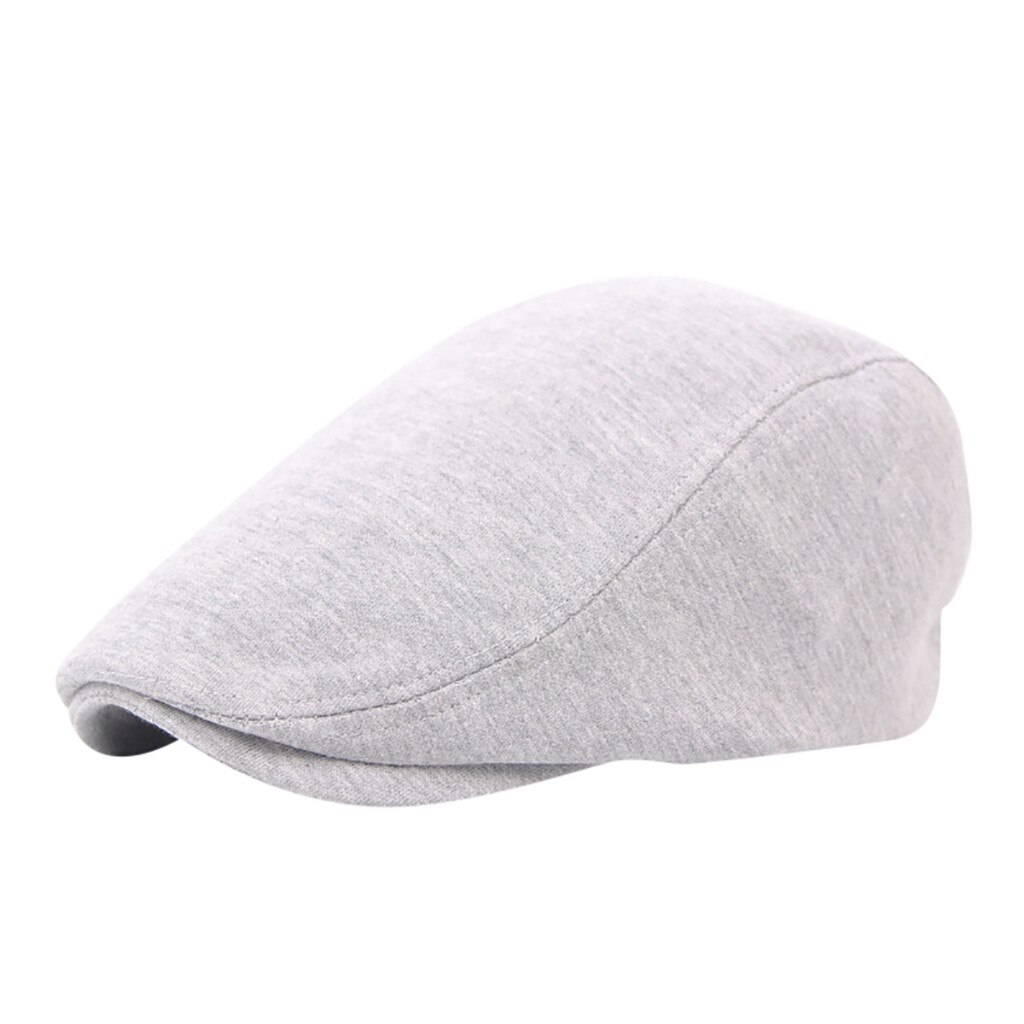 Preto cinza masculino boina bonés vintage algodão boina chapéus newsboy baker menino tweed liso masculino gatsby chapéu chapéu chapeau homme: WHITE