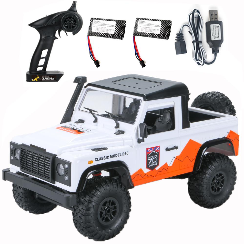 Mn 99A 1:12 4WD Rc Auto 2.4G Radio Control Rc Cars Speelgoed Rtr Crawler Off-Road Buggy Voor land Rover Voertuig Model Pickup Auto: 2 batteries