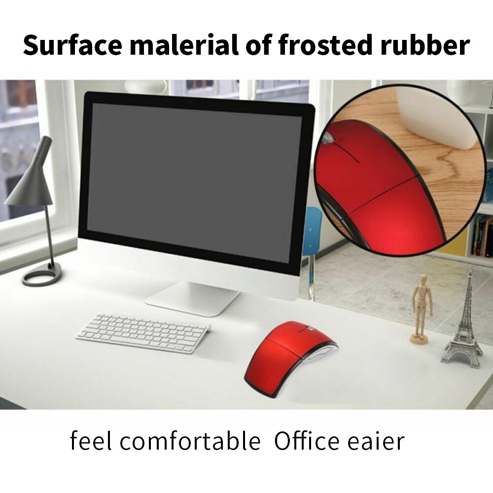 Wireless Mouse Computer Mouse Foldable Folding Optical Mice Bluetooth Mouse for Laptop Computer PC 2.4 GHz Wireless Mouse