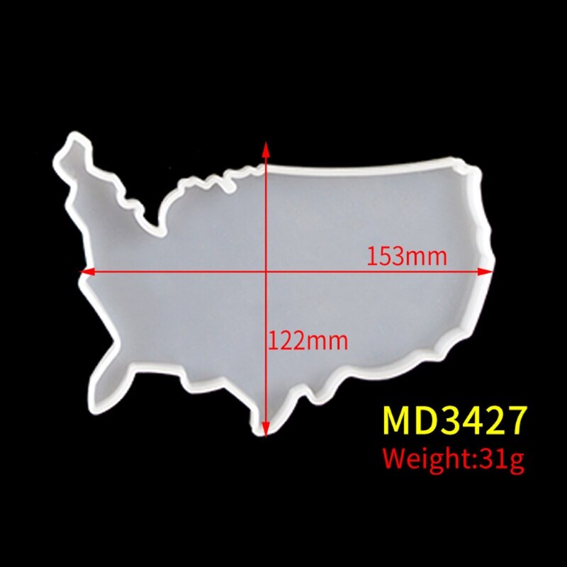 DIY siete continentes mapa posavasos moldes de resina Oceanía África Europa Asia mapa bandeja de silicona fruta taza Mat molde de resina Epoxy: 3427