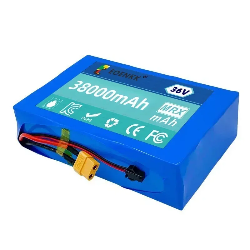 36V 38Ah electric Battery 38Ah 10S2P 18650 Lithium Battery Pack 550W 38000mAh 42V City Coco Cooter Vehicle Battery with BMS