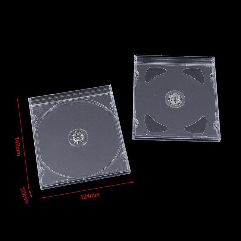 1 stück tragbare, ultradünne standard-dvd-hülle, transparente cd-verpackung, tragbare cd-aufbewahrungsbox, albumbox