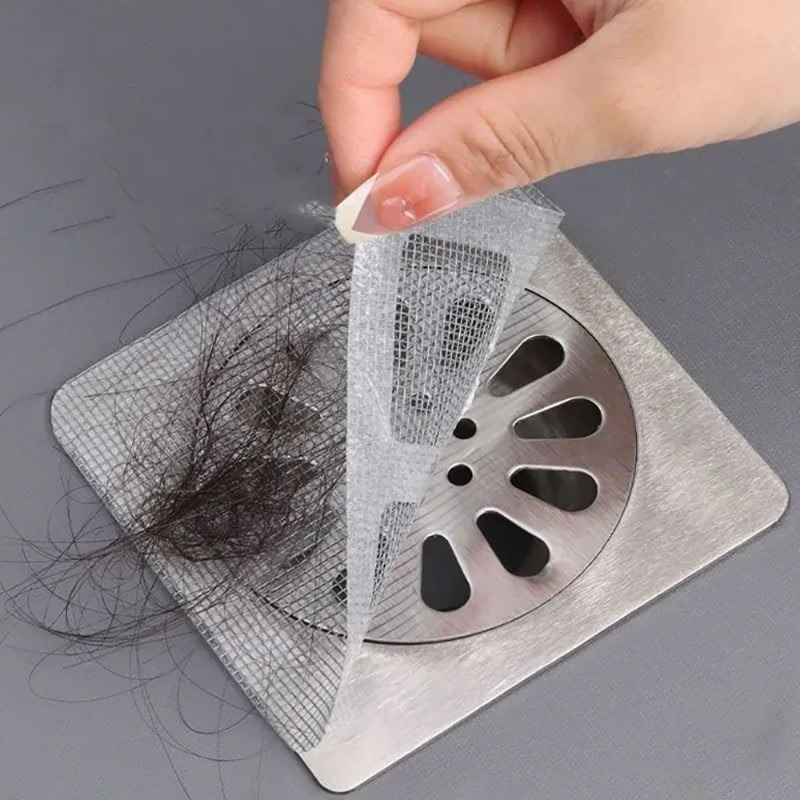 20 Stuks Wegwerp Haar Catchers Voor Douche Mesh Douche Afvoer Covers-Vloer Gootsteenzeefje Filter Mesh Stickers Badkamer accessoires