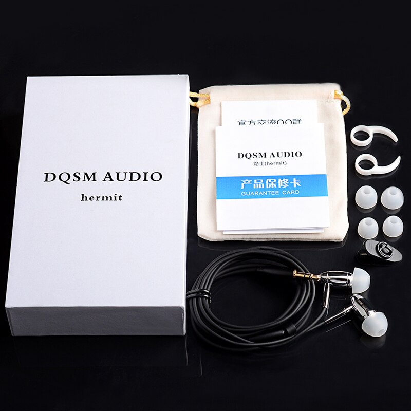 Dqsm Kluizenaar Hifi Metalen Cnc Oordopjes 6.8Mm Dynamische Driver Unit Bass Oortelefoon 3.5Mm Wired Game Music Movie Dj iem X49 DB3 Edx Zsn