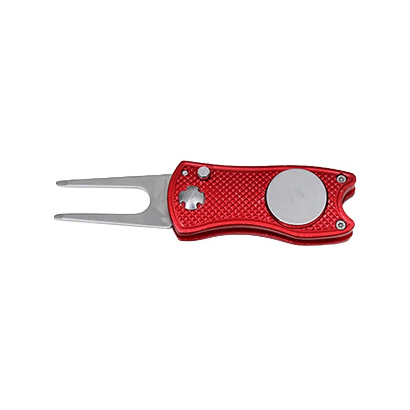Foldable Golf Divot Tool with Golf Ball Tool Pitch Groove Cleaner Golf Training Aids Golf Accessories Putting Green Fork: R
