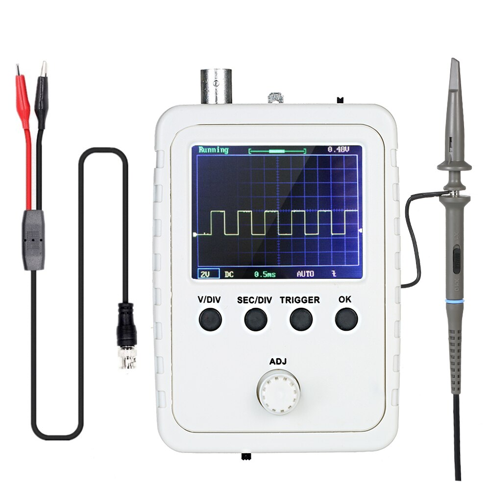 Osciloscopio Digital DSO150 de 2,4 pulgadas con caja de protección carcasa cubierta TFT sonda Allicator Chip para Arduino osciloscopio Kit de bricolaje