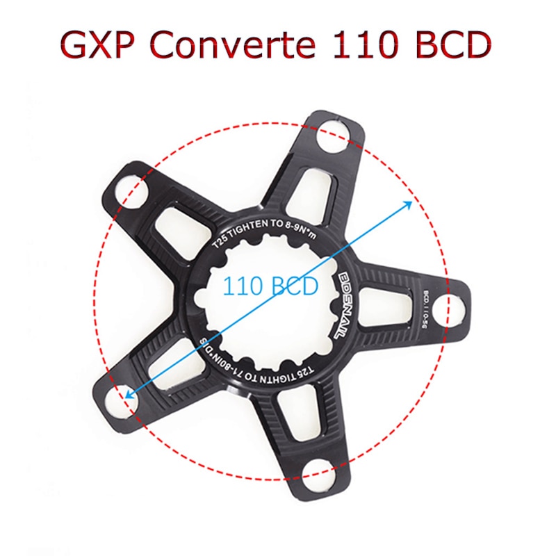 MTB Bike Chainring Adapter 5 Claw 110BCD Spider Converter Mountain Road for Sram GXP X9 XX1 X0 X01 To Single Speed Narrow Wide