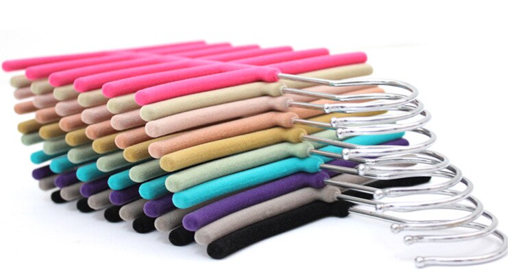 1pc nova gravata cinto toalha de veludo reuniram antiderrapante cachecol xale gravata cinto roupas cabide cremalheiras suportes mz 004