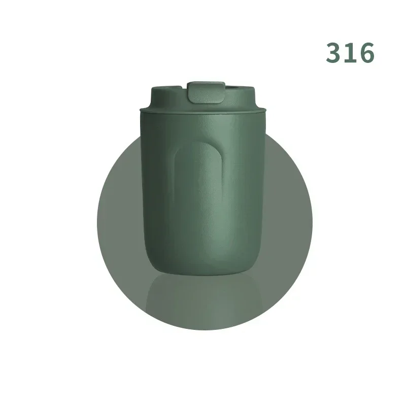 Taza de café de acero inoxidable 316, termo térmico a prueba de fugas, vaso de doble pared, termo aislado para bebidas de viaje: Naranja