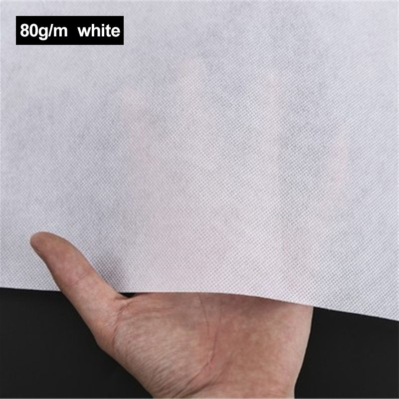 10M/Roll Niet-geweven Interlining Stof Achtergrond Doek Thuis-Textiel Patchwork Kleding Naaien Diy Craft Accessoires 160Cm Breed: 80g white