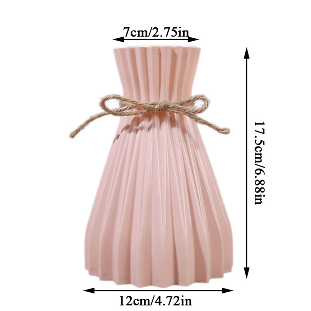 Plastic Bloemenvaas Kan Niet Water Droge Bloemfles Home Decor Moderne Bloempot Taille Cinching Kamer Decoratie Floreros