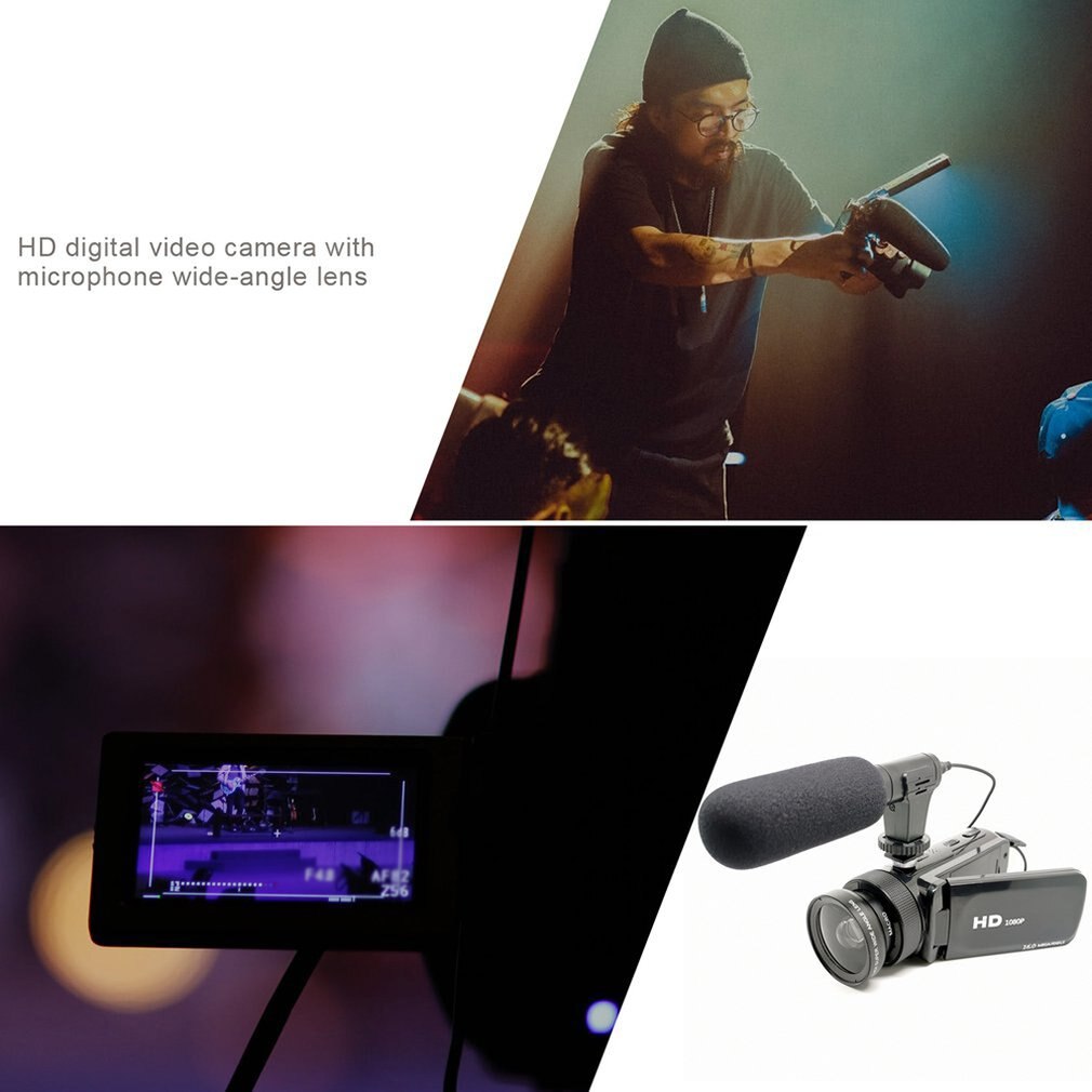 Videocamera digitale ad alta definizione con microfono videocamera digitale durevole per uso domestico con obiettivo grandangolare