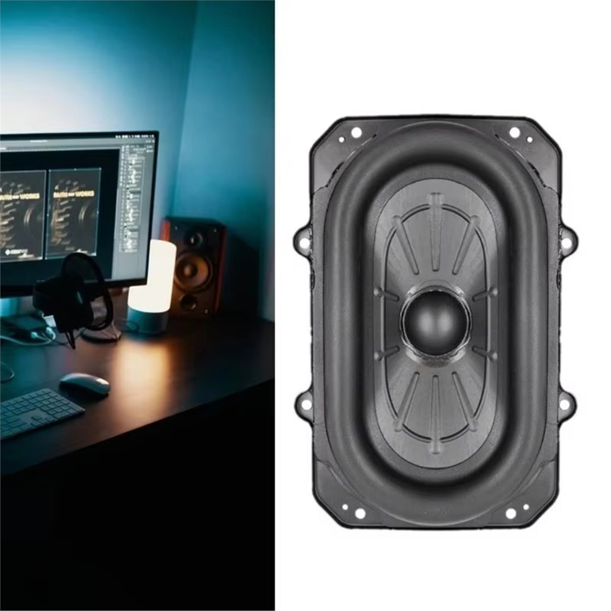 Ovales Woofer-Sound-Lautsprechersystem, laut, 80 W Leistung, 3 Ohm Impedanz und 0,05–2 kHz Frequenz für Boombox3