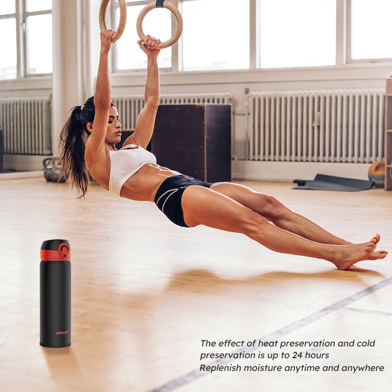Simita Thermos Shaker Flasche Tragbare Sport Wasser Flasche 500ML Gerade Tasse Isoliert Vakuum Glaskolben Bunte Reise Becher