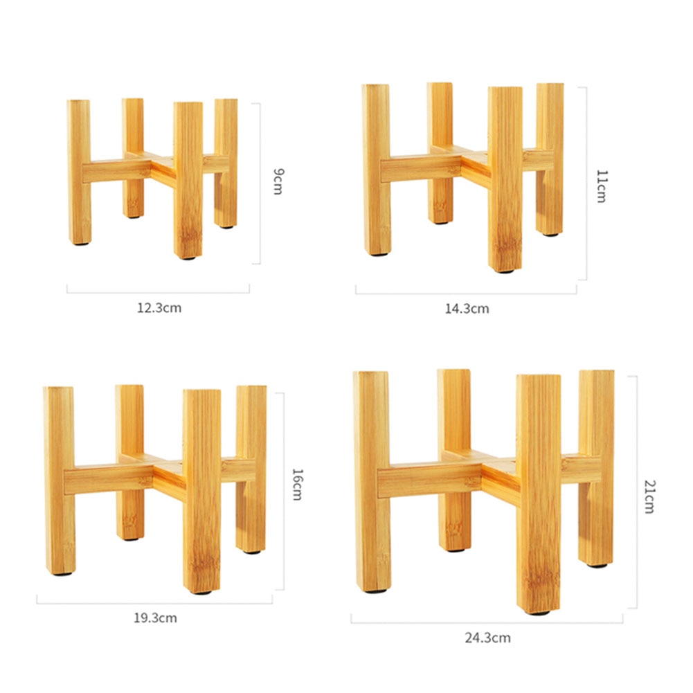 Duurzaam Houten Planter Pot Trays Bloempot Rek Sterke Stand Bonsai Houder Huis Balkon Tuin Indoor Display Plant Stand Plank