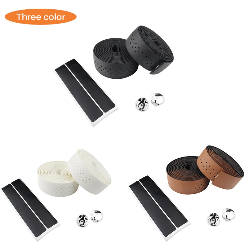 Mountain Bike Road Bike Leather Perforated Perforated Bicycle Handlebar Strap Of Bike With Breathable Belt Handlebar Wrapping
