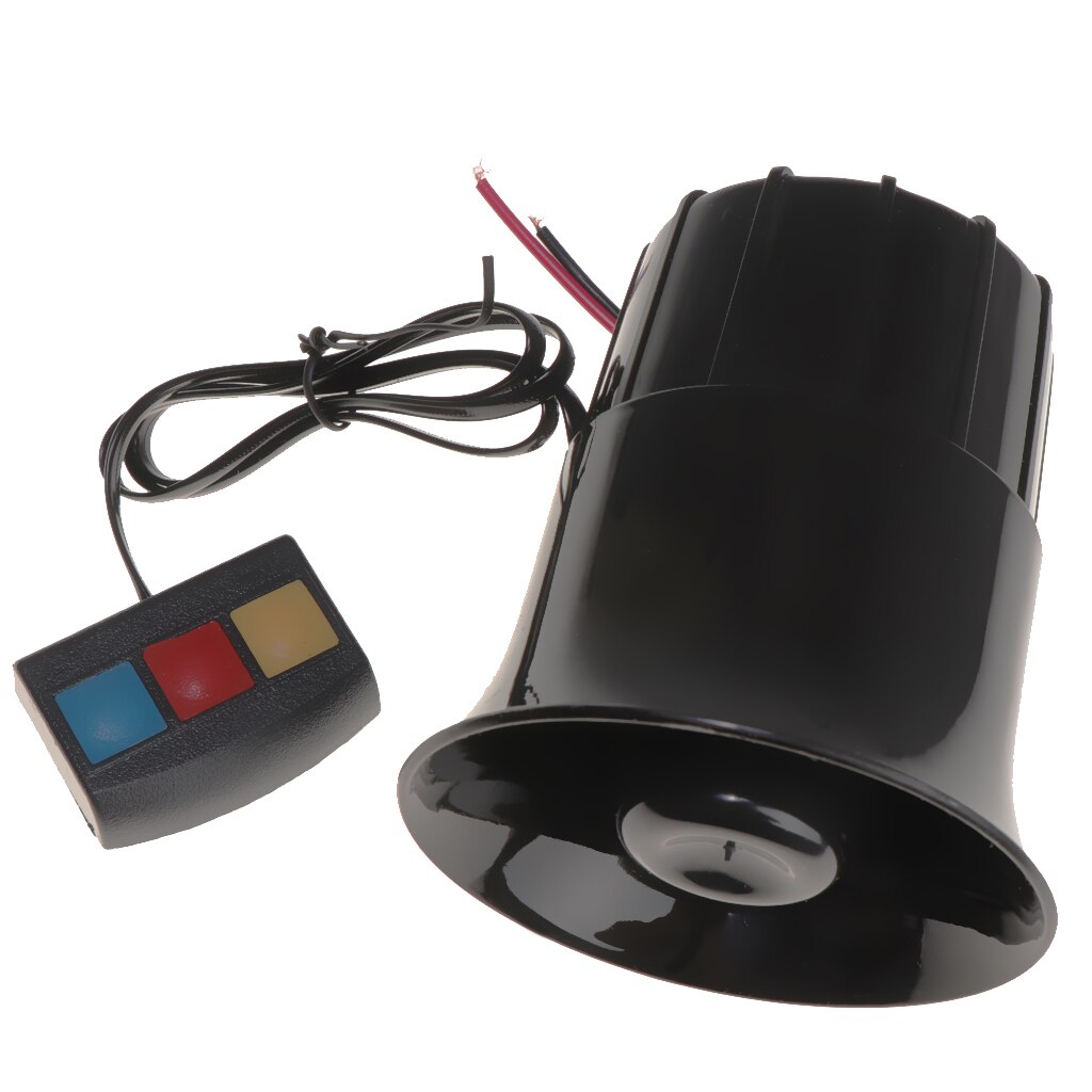 30W 12V Auto Alarm Luidspreker Sirene Hoorn Emergency Microfoon 3-Geluid 110dB