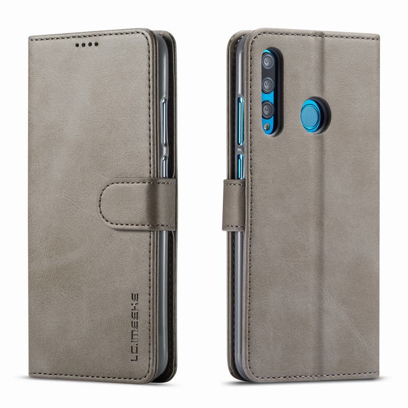 Fall Für Huawei Honor 9X Abdeckung Fall Luxus Stehen Wallet Magnetic Verschluss Plain Flip Leder Telefon Tasche Auf Ehre 9 X Honor9X Coque: Gray