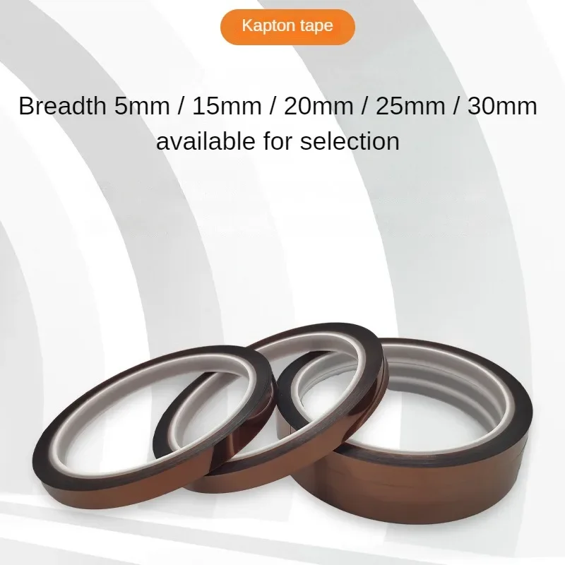 Cinta adhesiva de hipertermia de poliimida antiestática, resistente a altas temperaturas, Kapton PI, 5, 10, 15, 20, 25, 30, 35mm, 33m, 50um, 80um