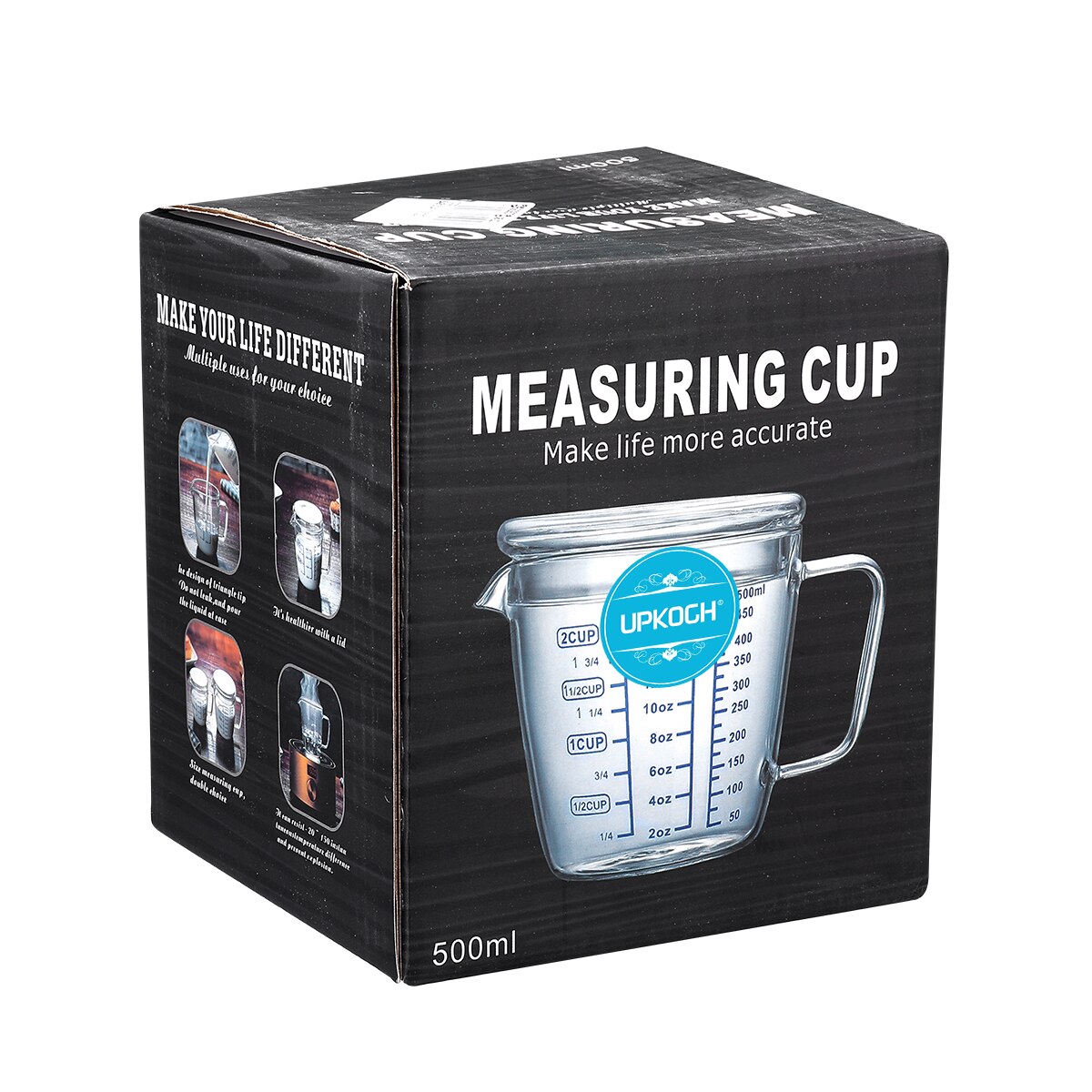 Heat Resistant Glass Measuring Cup Children's Milk Cup Microwave Measuring Cup Transparent Scale Cup