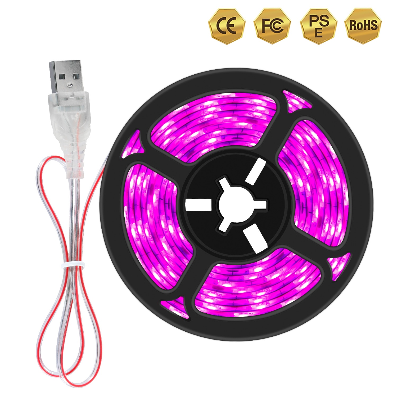 Usb vokse stripe lys 60 leds/m full spekter phytolamp 0.5m 1m 2m 3m 5v phyto teip til veksthus hydroponiske planter dyrking