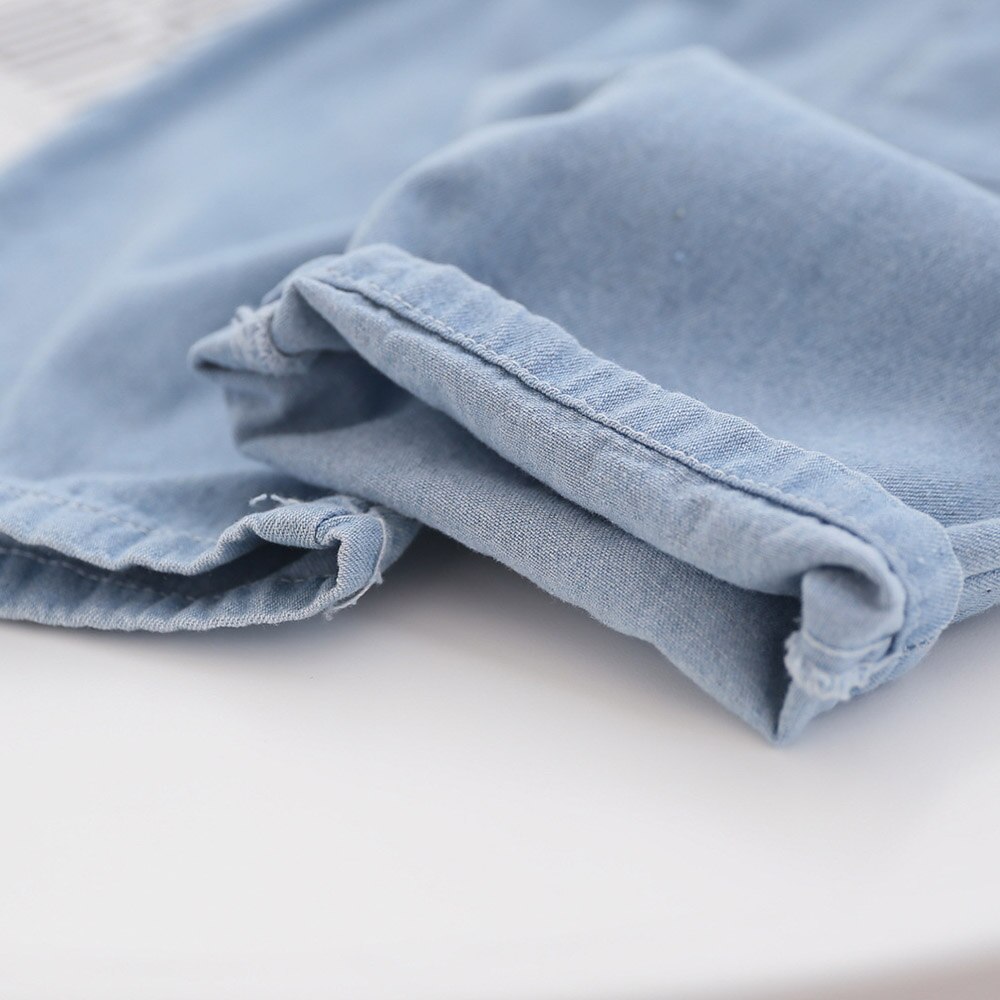 Halilo Bambini Tuta Per Le Ragazze Del Fumetto Blu Del Denim Del Bambino Della Ragazza Della Tuta di Estate Dei Bambini Dei Vestiti Poco Ragazze Dei Jeans Dei Camici