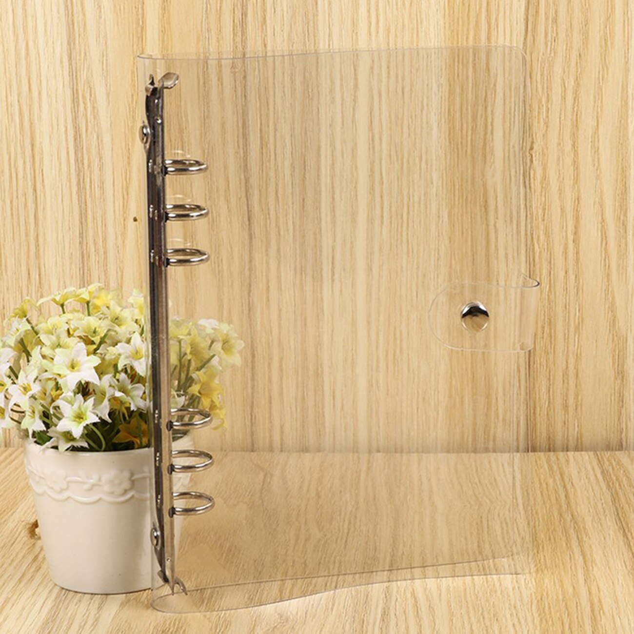 1Pc Transparent Color Plastic Clip File Folder A4/A5/A6/A7 Notebook Loose Leaf Ring Binder Planner Agenda School Office Supplies