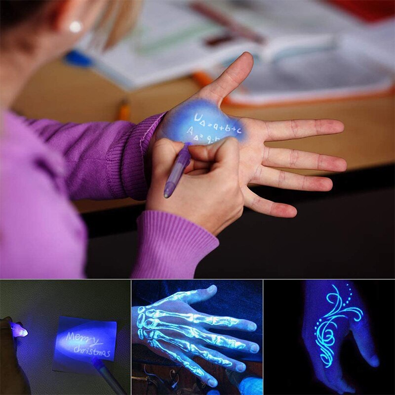 Onzichtbare Inkt Pen,Pen Met Uv Licht Magic Marker Pennen Voor Secret Bericht En Verjaardag, schrijven Geheime Boodschap, 28Pcs
