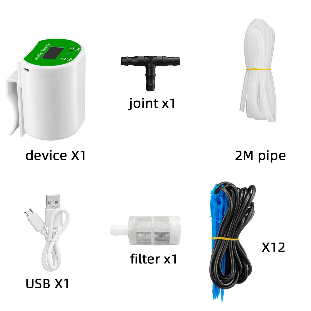 Pumpe Intelligente Tropfbewässerung Wasserpumpe Timer System Garten Automatische Bewässerung Gerät Solar- Energie Aufladen Topfpflanze: Marine Blau