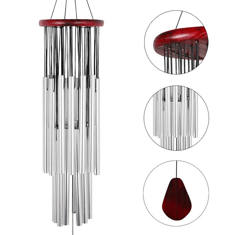 Newly Wind Chimes Outdoor Large Deep Tone Hanging Ornament Garden Home Mobiles Windchime TE889