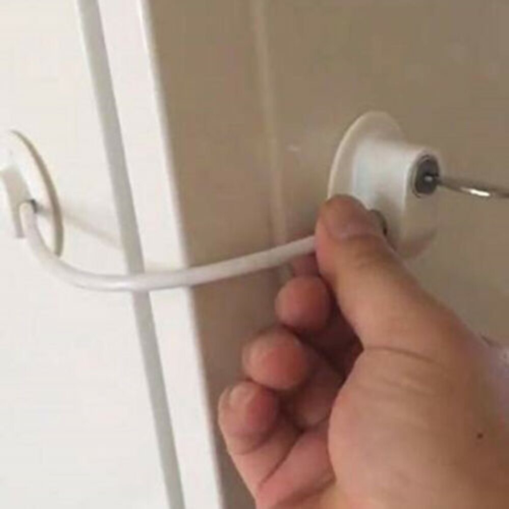 Kinderen veiligheid shifting deurslot Koelkast Deur Slot met 2 Sleutels Koelkast Vriezer Kind Proof Veiligheid Lock