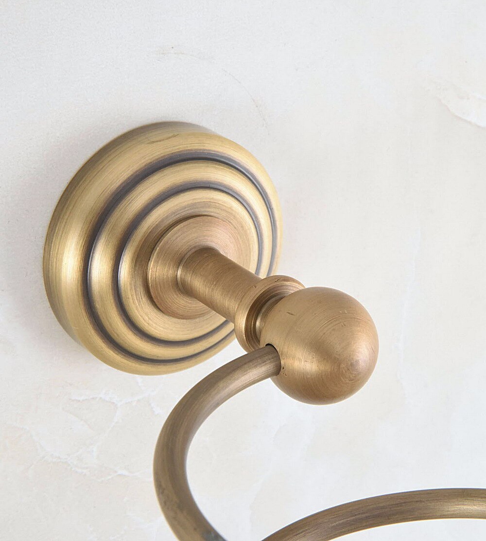 Vintage antieke föhnhouder van messing, aan de muur te bevestigen föhnhouder, badkameraccessoires, badbeslag, badkamerfitting mba 730