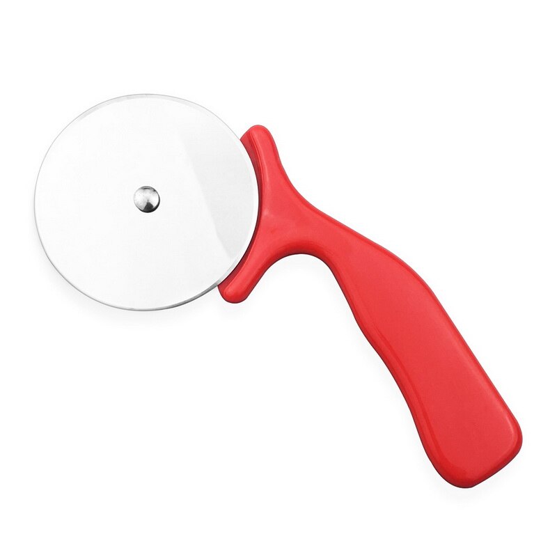 Cortador de Pizza, cuchillo de acero inoxidable, herramientas para pastel, tijeras de ruedas para Pizza, Ideal para tartas de Pizza, gofres, masa, galletas, Color rojo 1 unidad: red