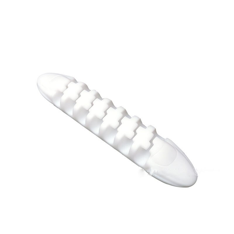 Black Desktop Clip Clamps TPR Cable Wire Organizer Cable Clip USB Charger Earphone Cord Holder Cable Winder for Mouse Cables: 7 holes white