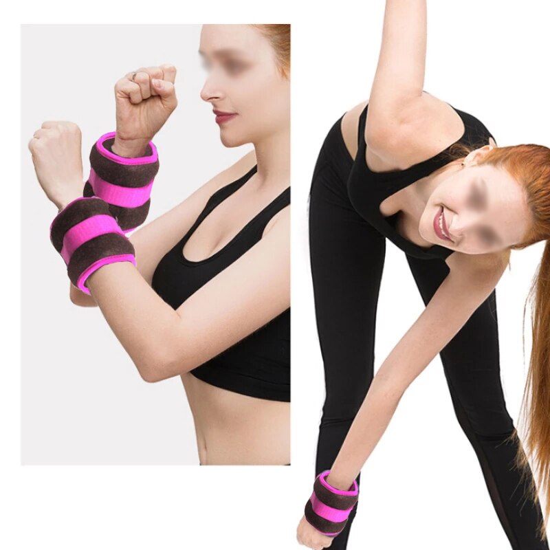 2 PCS Adjustable Leg Ankle Wrist Sand Bag Weights Training Sandbag Wraps Strength Fitness Equipment