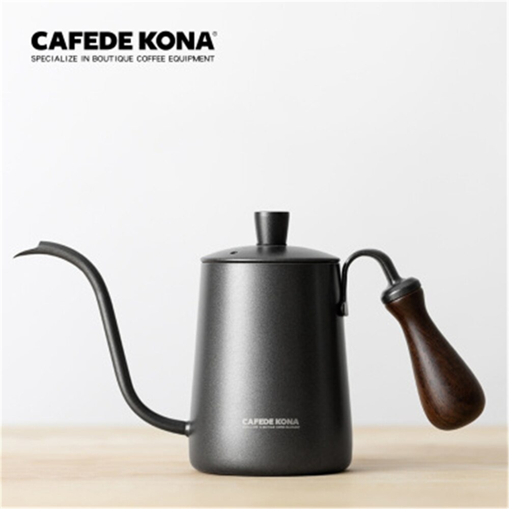 CAFEDE KONA cafetière 360ML/600ML en acier inoxydable col de cygne goutte à goutte bouilloire col de cygne bouche mince goutte à goutte café bouilloire théière